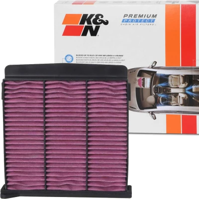 Imagen de K&amp;N Filters DVF5051 Filtro de habitáculo carbón activado 232 74 cuadrada MITSUBISHI: Grandis, L200 / Triton IV Pick up, Outlander I SUV