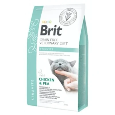 Imagen de BRIT GF Vet Diet Cat Struvite 5kg, pienso para Gatos, Sabor Pollo y Guisante