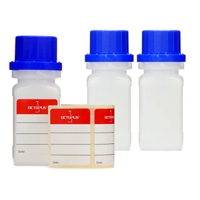 Imagen de Octopus 3 x 50 ml frascos de Boca Ancha con tapón Rosca, para Productos químicos, Frasco Laboratorio