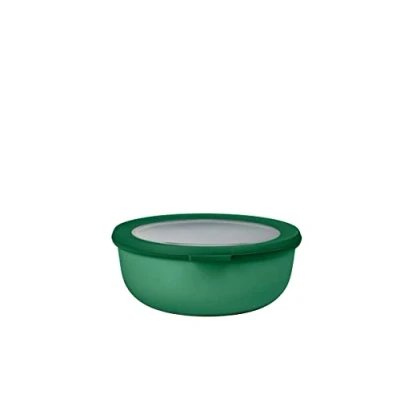 Imagen de Mepal Multi Bowl Cirqula Redondo Recipientes para Alimentos con Tapa Adecuado como Fiambrera Hermética Frigorífico, Microondas y Congelador Tapers Comida 1250 ml Vivid green