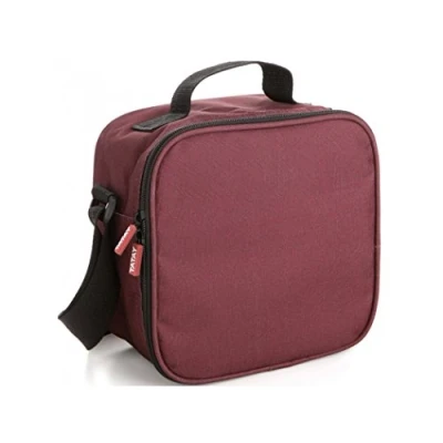 Imagen de Tatay Urban Food Casual, Bolsa Térmica Porta Alimentos, 3L de Capacidad, con 4 Tuppers Herméticas (2 x 0.5L, 2 0.2L), Color Burdeos, Medidas 22.5 10 22 cm