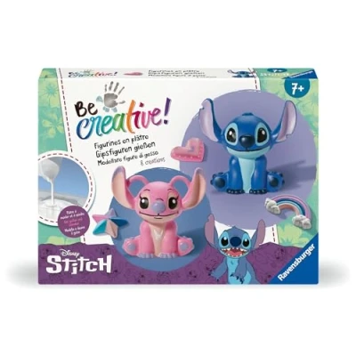 Imagen de Ravensburger Be Creative Maxi: Stitch, Kit Completo Moldear y Pintar Figuras de Yeso, Manualidades Niños +7 años, Personajes Accesorios Disney, Creatividad