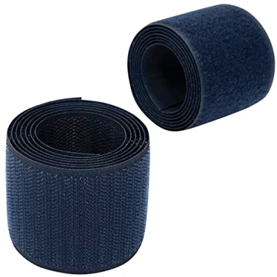 Imagen de AERZETIX C66002 Cinta/rollo de scratch 50mm 1 metro auto agarre organizador/sujetacables tira enganche bolsa prenda correa color: azul oscuro en poliamida y poliéster