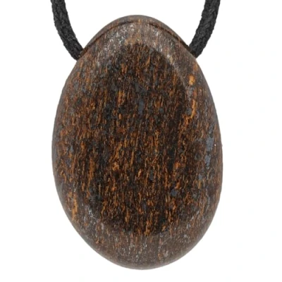 Imagen de Lebensquelle Plus colgante de gota broncita, Piedra perforada con cinta algodón, piedras preciosas de, semipreciosa, Broncita