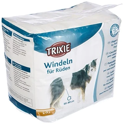 Imagen de TRIXIE 12 Pañales para Perro Macho, L XL, 60 80 cm,