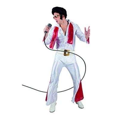 Imagen de Boland 22996 Disfraz de Elvis Rock &#039;N Roll Star para adulto, color blanco rojo, L (54/56) (Ciao Srl 22996)