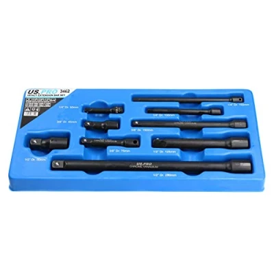 Imagen de AB Tools US Pro Juego de 9 barras extensión impacto mixto, 1/10.2 cm, 3/20.3 1/5.1 cm Drive