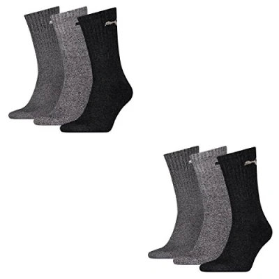 Imagen de Puma Sport 3P Calcetines largos de deporte, unisex, para adultos, deportivos 201 Antracita, color gris 43 46