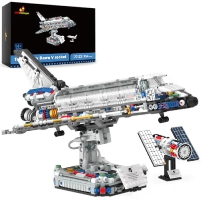 Imagen de JMBricklayer Juegos de construcción Transbordador Espacial para Adultos, avión, Nave Espacial, Juguete Regalos niños, Modelo con Soporte Ajustable 70122