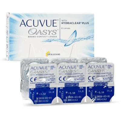 Imagen de ACUVUE® OASYS with HYDRACLEAR® PLUS Reemplazo Quincenal protección UV 6 lentes
