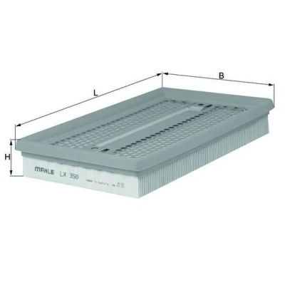 Imagen de MAHLE ORIGINAL LX 350 Filtro de aire 37,7 150 250,0, 250,0 Cartucho filtrante MAZDA: MX 5 I, FAMILIA 4, 323 C IV Hatchback