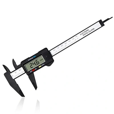 Imagen de Vinabo Calibre Digital, Pie de Rey Clásico 150 mm / 6 pulgadas con Pantalla LCD Grande para Mediciones Externas, Internas, Profundidad y Paso