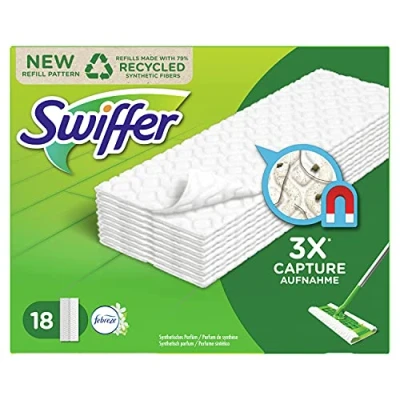 Imagen de Swiffer. 18 Toallitas secas atrapa polvo, para escoba, con aroma Fébrèze