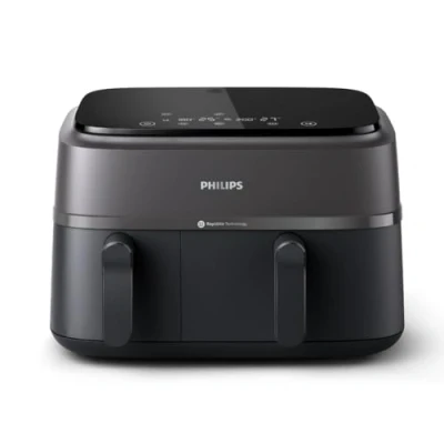 Imagen de Philips Airfryer DualBasket Cocina sano, rápido y versátil, 9L de capacidad, pantalla táctil, diseño con 2 cestas (NA350/00)