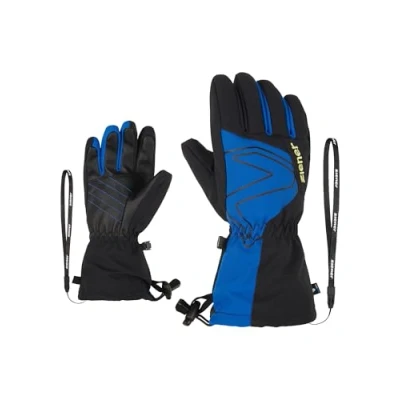 Imagen de Ziener Guantes de esquí Laval para niños, Impermeables, puño Largo, Azul Cobalto, 3,5