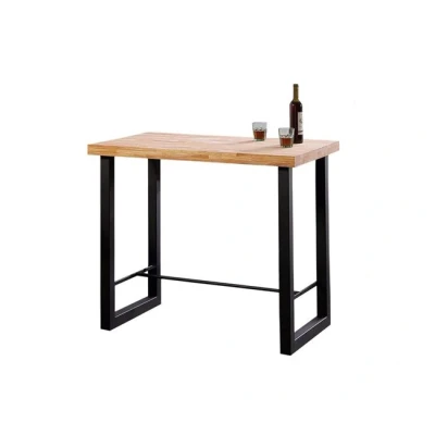 Imagen de Adec Group duehome Loft, Mesa Alta de Cocina, Bar, Barra, Contract, Color Roble Salvaje y Negro Medidas: 120 cm (Ancho) x 70 (Fondo) 100 (Alto)