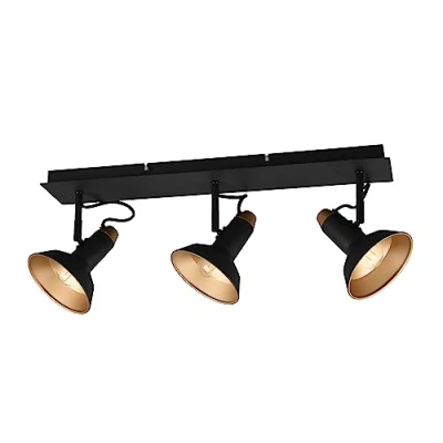 Imagen de Trio Lighting Downlight Roxie orientable 3 luces negro mate