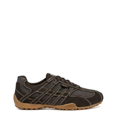 Imagen de Geox U Snake U55MNB 022EK C6006 Zapatillas de piel para hombre, color marrón, Dk Brown, 46 EU