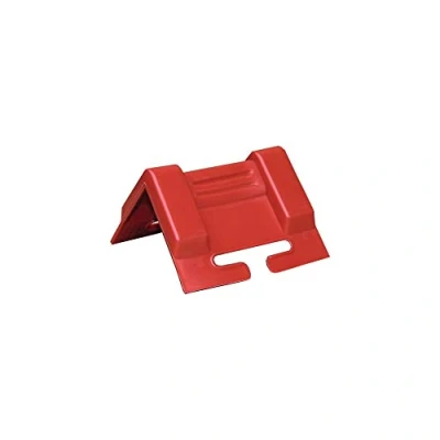Imagen de CANTONERA LONGITUD DE BRAZO 95 X MM ROJO CON RANURA 10 UD