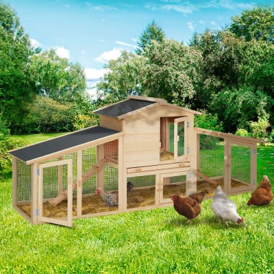 Imagen de Probache Gallinero VIP con conejera doble XXL de madera