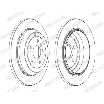 Imagen de FERODO PREMIER High Carbon DDF1530C Disco de freno 330 14 5 macizo revestido con tornillos MERCEDES BENZ: Clase ML, R