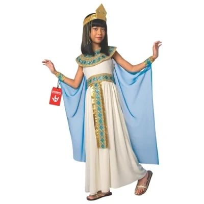 Imagen de Morph Disfraz Egipcia Niña Azul, Traje Niña, Disfraces Egipcios Cleopatra Faraona, Disfraz, Carnaval Talla M