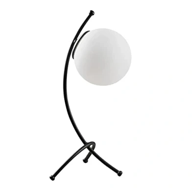 Imagen de wonderlamp W D000024 Lámpara de Mesa con Tulipa Minimalista Interruptor para Dormitorio, Salón, Negro