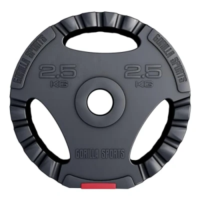 Imagen de GORILLA SPORTS® Disco de pesas triple agarre vinilo (2,5 kg)