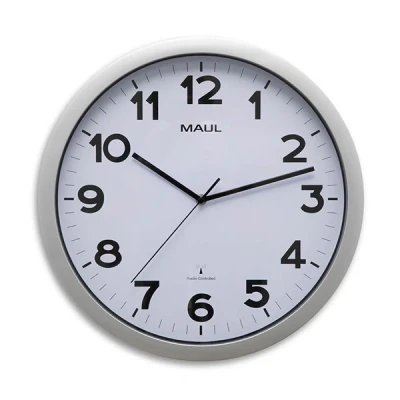 Imagen de Maul Reloj de Pared MAULstep 40 cm diámetro, Radio con Ajuste automático Tiempo, optima para salón, Dormitorio, Cocina, Estudio y Oficina, Buena legibilidad Espacios Grandes, Color