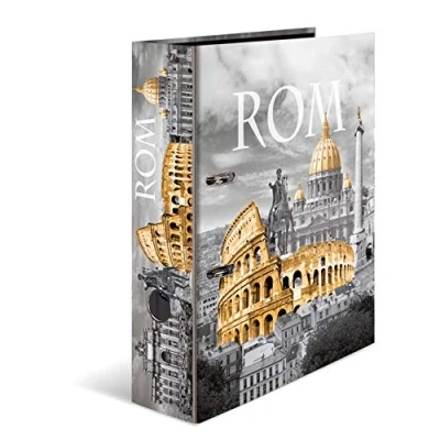 Imagen de HERMA Archivador de anillas con palanca Ciudades tendencia motivo Roma, A4, 70 mm, estampado interior, 1 carpeta motivos