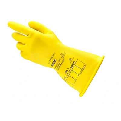 Imagen de Ansell ActivArmr Guantes Aislantes Dieléctricos, Protección Eléctrica Class 00, Tensión 500V, Trabajos con Electricidad, Látex de Caucho Natural, 28 cm, Amarillo, Talla XL, 1 Par