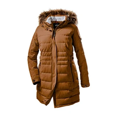 Imagen de STOY WMN Quilted PRK A Parka con Aspecto de plumón y Capucha Desmontable, Mujer, Berenjena, 58