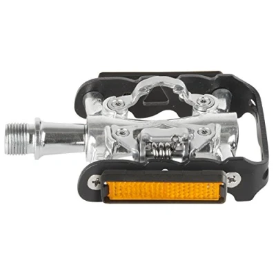 Imagen de M Wave Peasy Pedal Combinado, Doble función, Cuerpo y Jaula, Eje CNC Crmo, con rodamientos de Bolas industriales, Unisex Adulto, Negro/Plata, Talla única