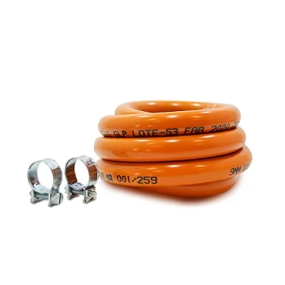 Imagen de S&amp;M 321535 Kit Tubería homologada de Gas Butano, Color Naranja, 1.5 m