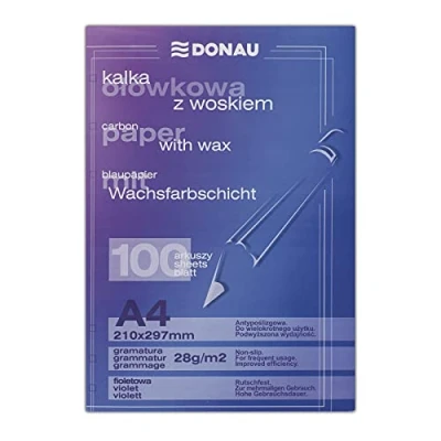 Imagen de Danubio 1923100pl de 23 Azul Papel/durchsch Papel calco con capa cera color, A4, 100 hojas, color violeta