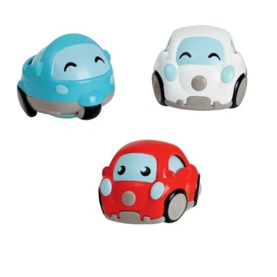 Imagen de Chicco Coches Turbo Ball Vintage, Juguetes para Niños, 3 Mini Vehículos con Diseño Clásico, Se Mueven en Todas Direcciones, Ruedan como Pelota, 1 4 Años.