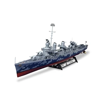 Imagen de Tamiya US Zerstörer DD445 Fletcher vehículo 78012 1:350 WWII Destructor, maqueta, construcción, Manualidades, aficiones, Pegado, Kit de plástico, Color Plateado (78012)