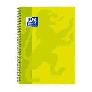 Imagen de Oxford Cuaderno Espiral Folio Escolar Clásico (80H) (Cuadricula 4mm) Tapa Polipropileno Lima