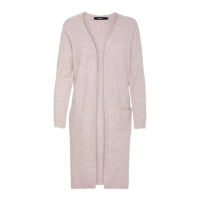 Imagen de VERO MODA Vmdoffy LS Long Open Cardigan Noos Chaqueta Punto, Rosa (Woodrosemelange), 36 (Talla del Fabricante: X Small) para Mujer