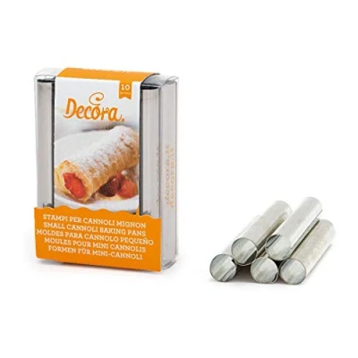 Imagen de Decora Embalaje para Cannoli Mignon, Aluminio, color plata, 10 piezas, 1.3 x 8 cm
