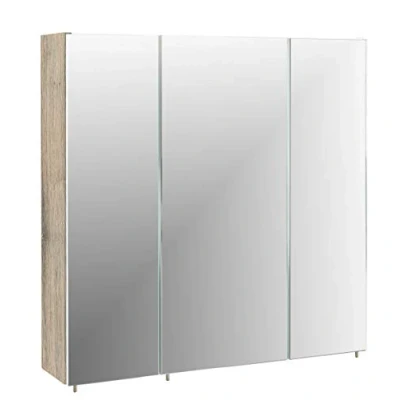 Imagen de Schildmeyer Trient Mueble con Espejo, decoración de Madera Color Gris Fresno, 71 x 70 16 cm