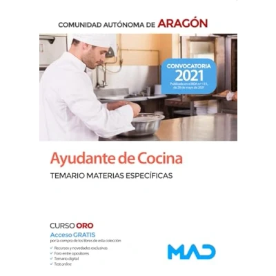 Imagen de Ayudantes de Cocina la Comunidad Autónoma Aragón. Temario Materias Específicas