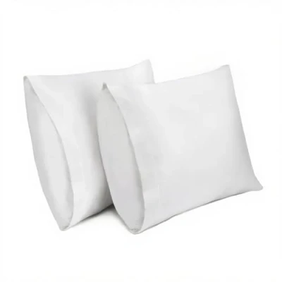Imagen de Lirex 2 Paquetes Fundas de Almohada, 100% Algodón Transpirable Cubiertas para Almohada (50 x 50 cm, Blanco)