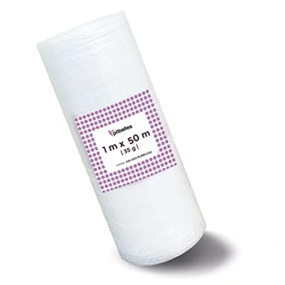 Imagen de Rollo de plástico burbujas 1 metro ancho y 50 metros longitud. Papel burbuja Ideal para embalaje, mudanzas, cajas.