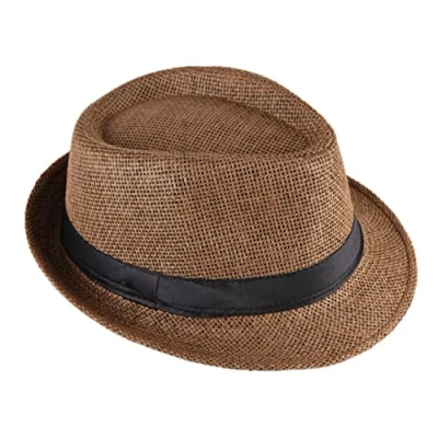 Imagen de Miobo Sombrero de Paja, Fedora versátil, diseño Trilby, protección Solar