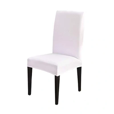 Imagen de WINS Fundas para sillas de Comedor Cubre elásticas Forro 4/6 Piezas Protectoras Cocina Boda Blanco