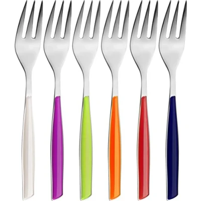 Imagen de BUGATTI, Glamour, Juego de 6 Tenedores para Postre en Acero Inoxidable 18/10, empaquetado Caja Regalo (Multicolor)