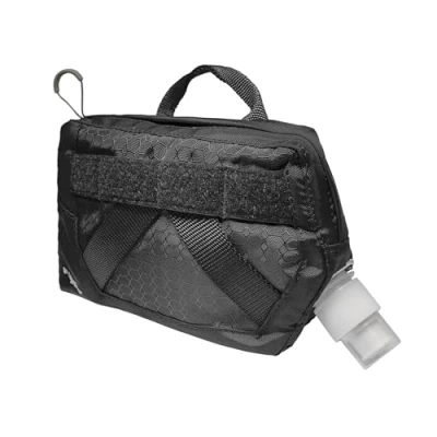 Imagen de Kurgo RSG Cantimplora para Perros, Bolsa de Agua Desmontable, Compatible con Arnés MOLLE, Accesorio Perros Guía 350 ml, Negro