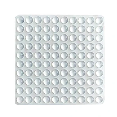 Imagen de 100 almohadillas autoadhesivas para parachoques con forma semiesferica, pies de goma gabinetes, pequenos electrodomesticos, electronica, marcos cuadros. (Transparente)