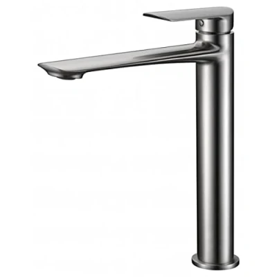 Imagen de Mice Grifo lavabo caño alto mezclador monomando de baño Griferia alta para lavamanos Color Níquel cepillado BDG040 3NQ